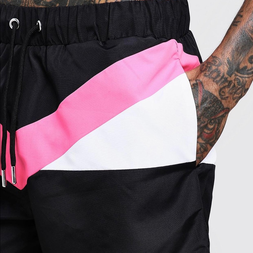 Colour Block Mid Length Swim Short - Picture 2 of 2
